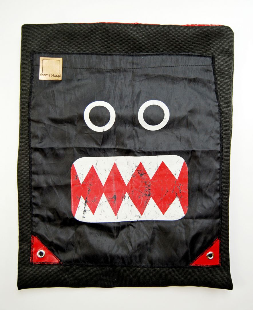 F0080MTBA torebka tkanina Obiciowa bahama pikowka ortalionowa i ortalionowy plecak Monster W Czerni formatka
